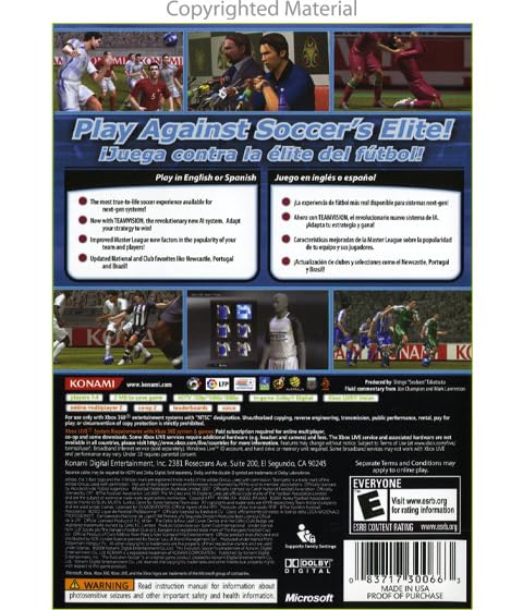 Amazon.com: Pro Evolution Soccer 2008 - Xbox 360 (Renewed) : Video